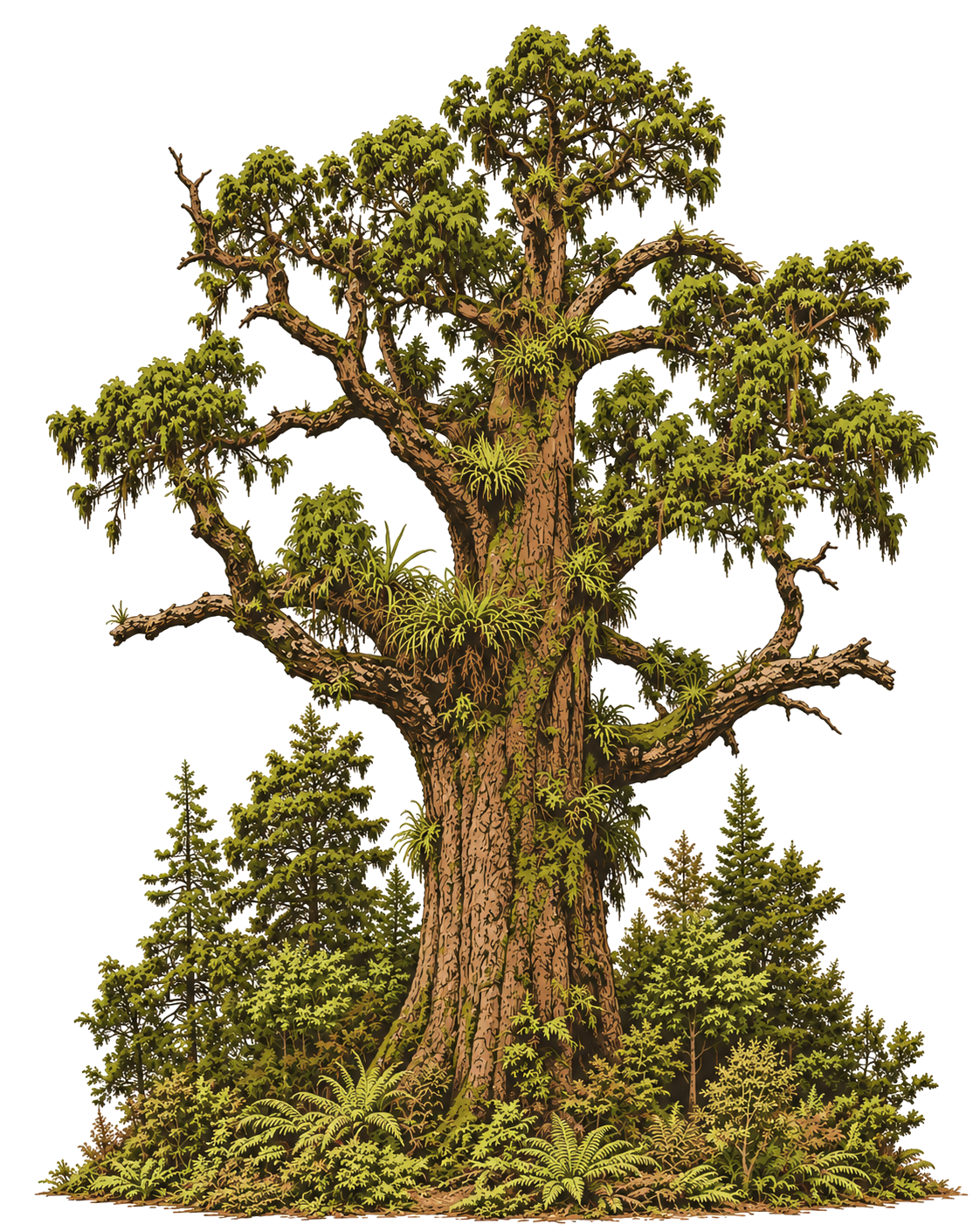 A tall, established rimu tree